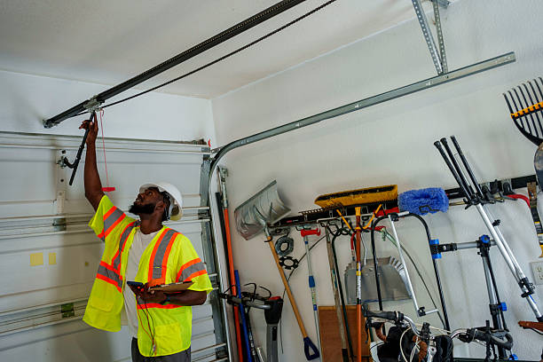 Professional Garage Door Roller Replacement technician working in Baldwinsville, NY